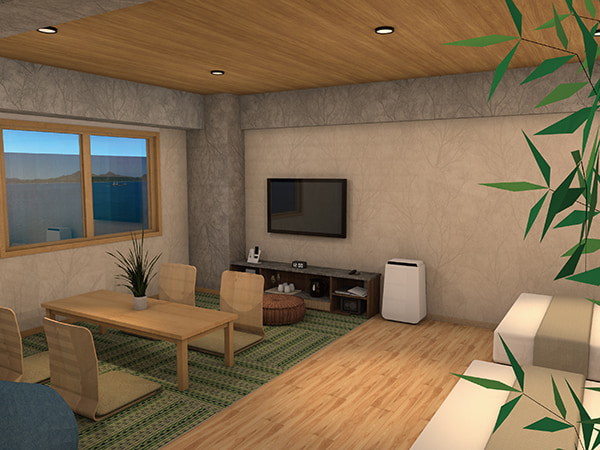 洋モダントリプル洋室