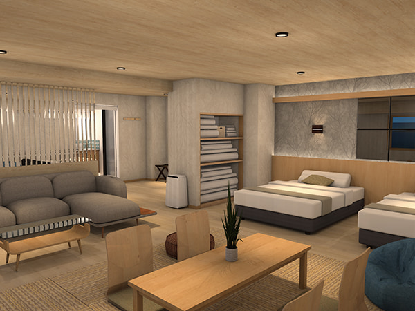 オーシャンスイート客室半露天風呂付