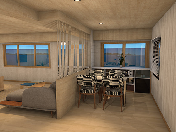 オーシャンスイート客室半露天風呂付