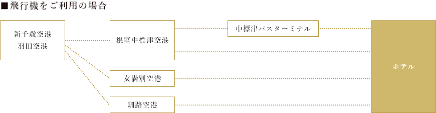 飛行機をご利用の場合