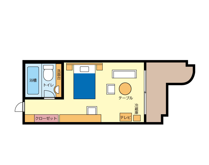 【洋モダンダブル】30㎡＋専用テラス8㎡間取り図