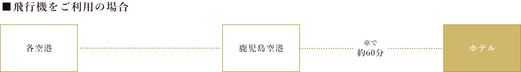 飛行機をご利用の場合