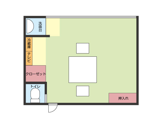 【和美麗】15平米間取り図